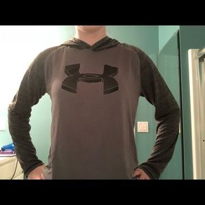 Under Armor thin gray long sleeve hoodie